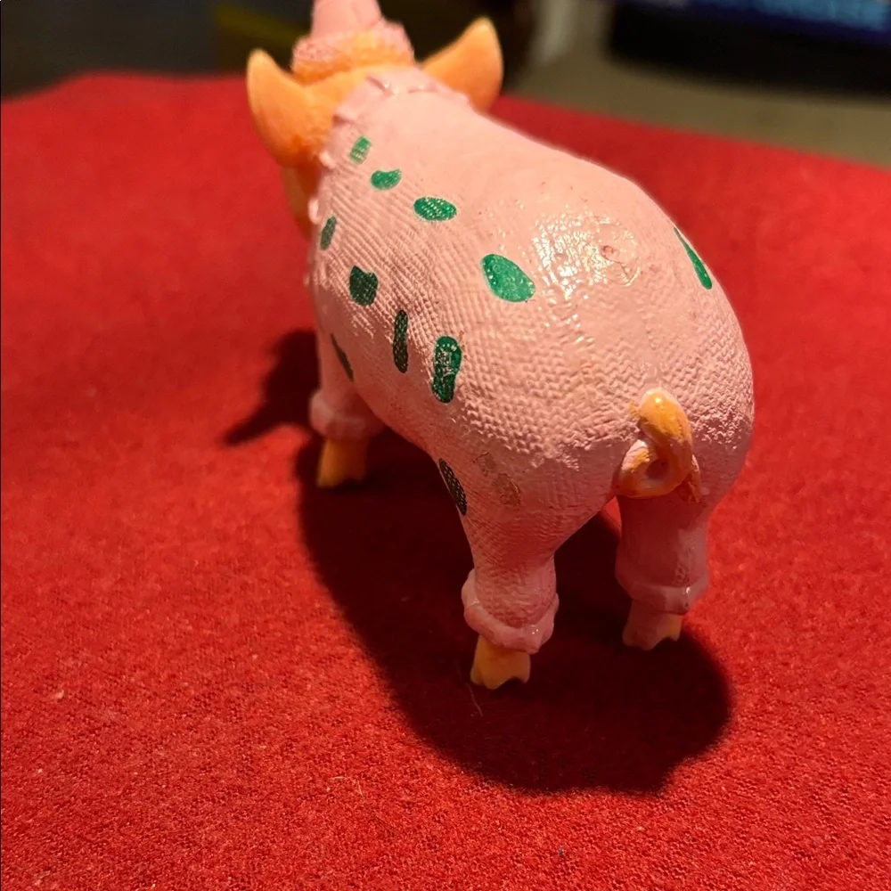 Charming Pink Pig Cake Topper